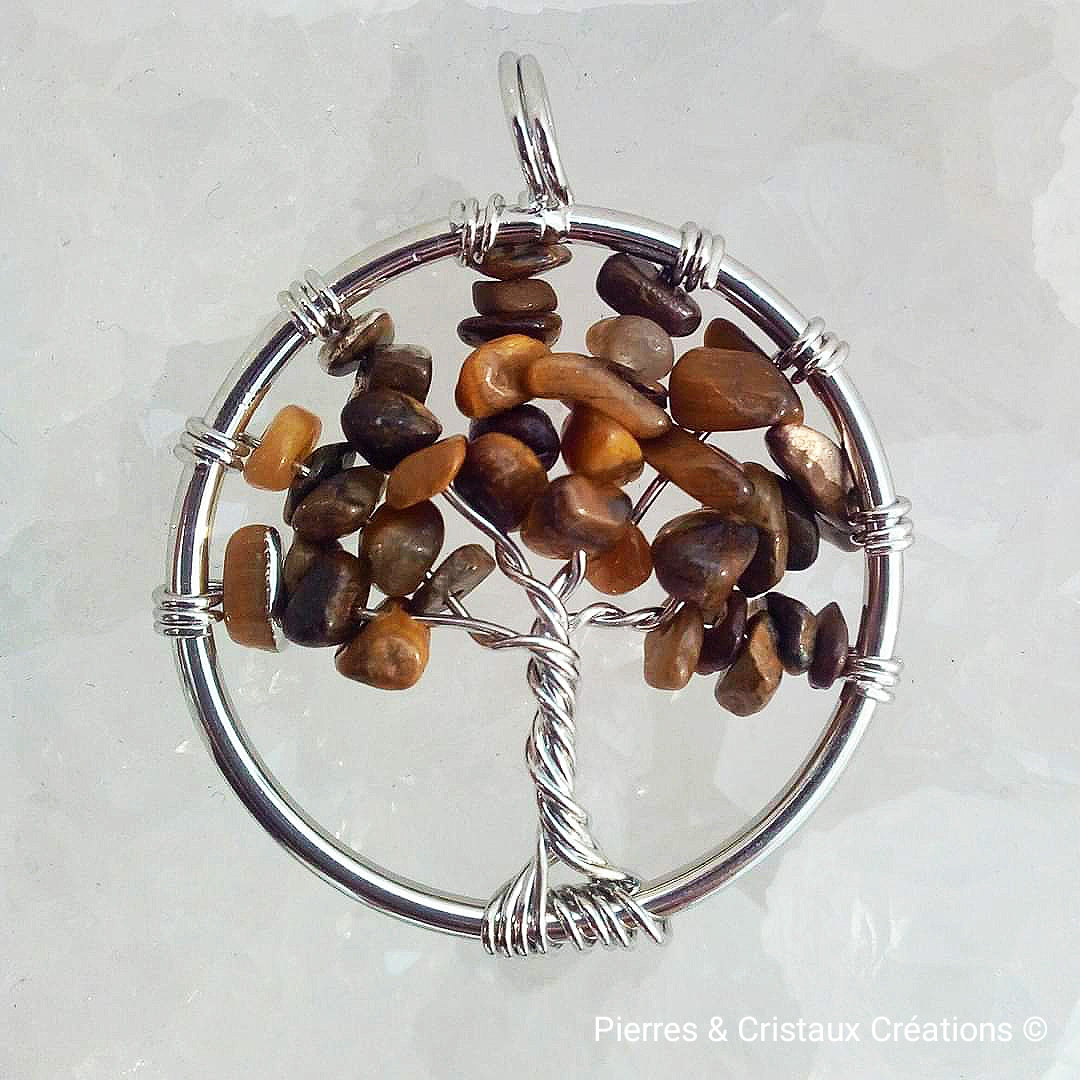 Pendentif Arbre De Vie Cristal De Roche : Intuition Et Harmonie