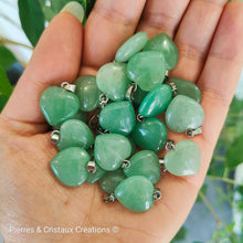 Cargar imagen en el visor de la galería, Pendentif Cœur Aventurine verte
